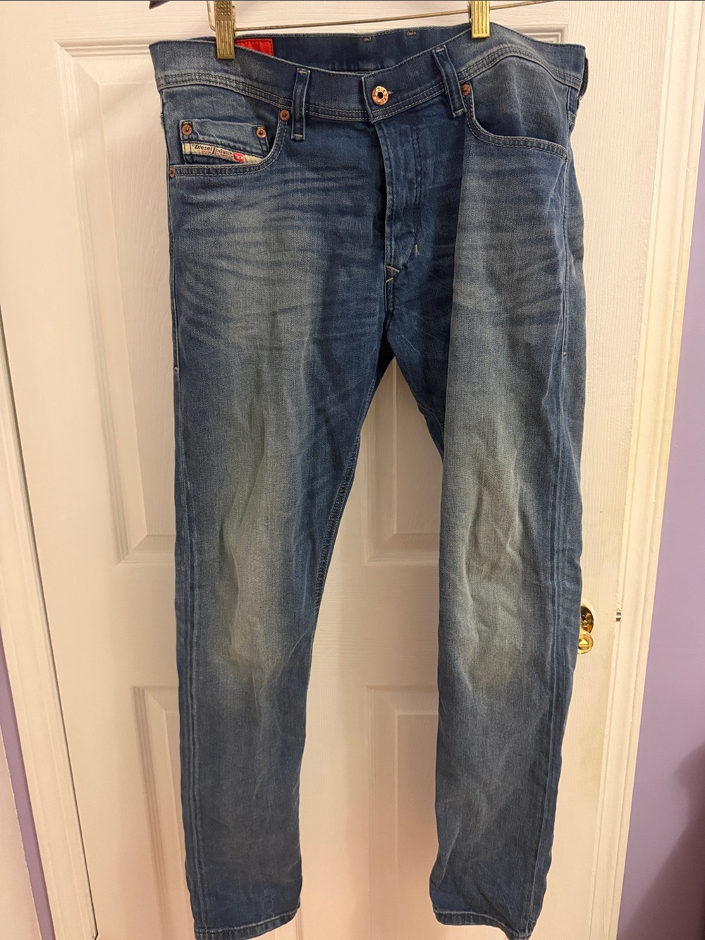 EUC DIESEL TEPPHAR Denim Blue 084DF Stretch Slim Carrot Jeans Size W32 L30